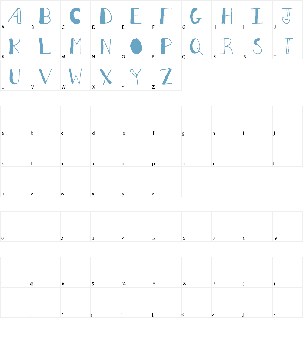 AEZ no name Font Character
